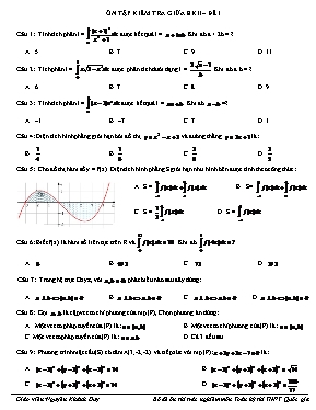 Ôn tập kiểm tra giữa học kì II  Đề 1